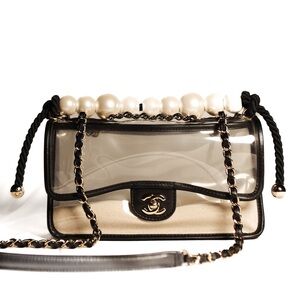Chanel 2019 Sand By The Sea Flap Bag Clear